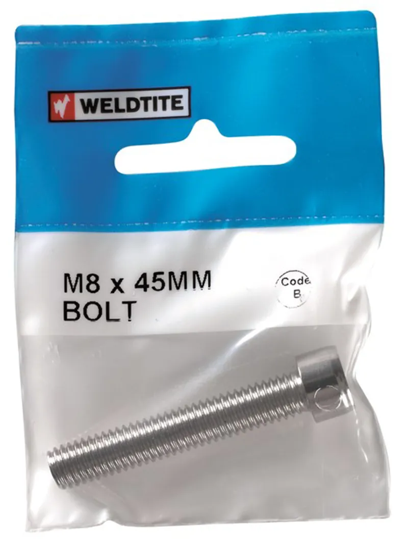 Weldtite Bikebits 08021 - M8 X 45mm Bolt in Silver